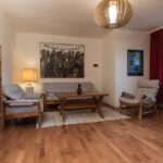 Ferienwohnung Feldblick – Wohnzimmer mit Sitzecke